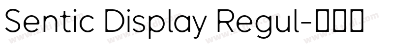 Sentic Display Regul字体转换 Sentic Display Regul字体转换